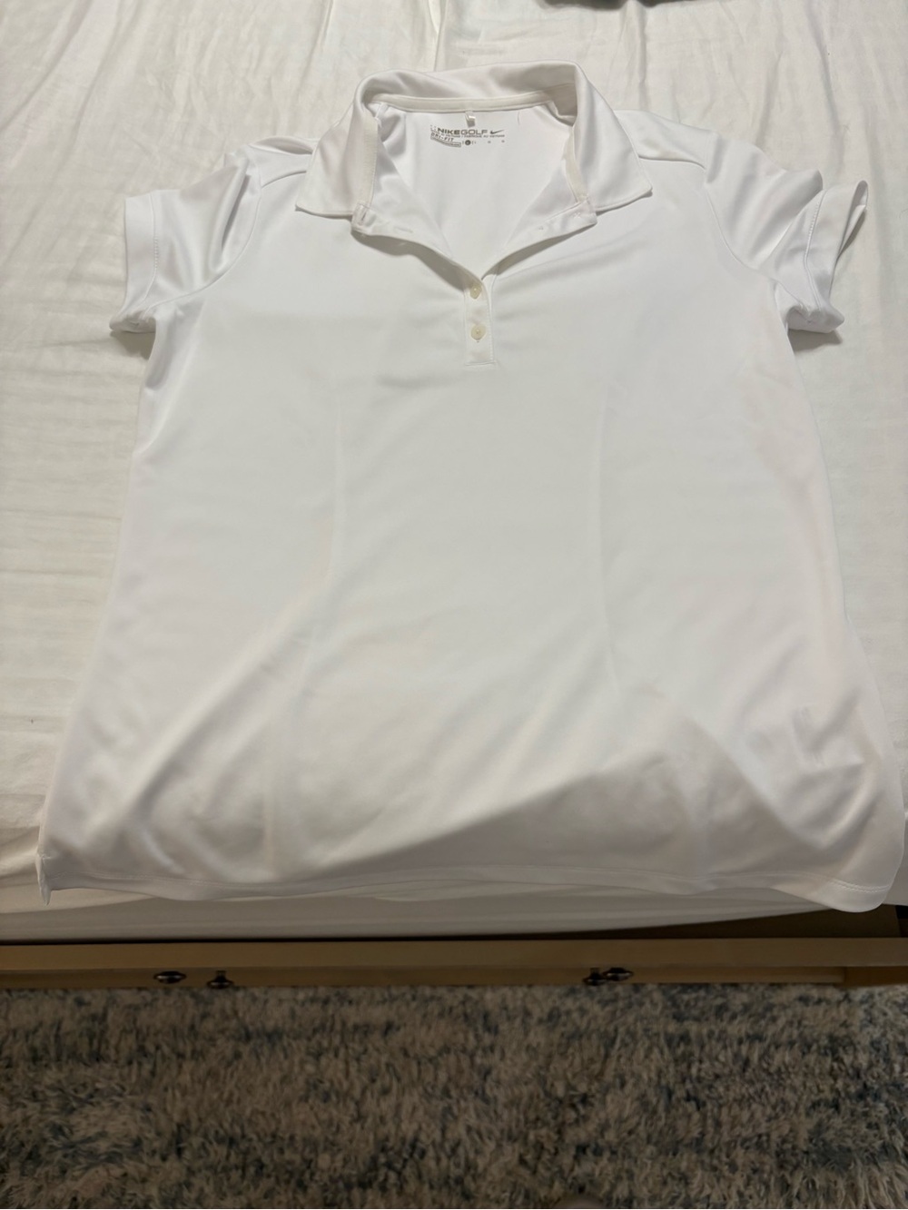 Women's White Nike Golf Polo Top - Breathable Stretch Performance